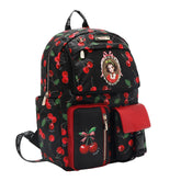 MOCHILA DE MODA MULTIBOLSILLOS (CHERRY LIPS-BLACK)-3