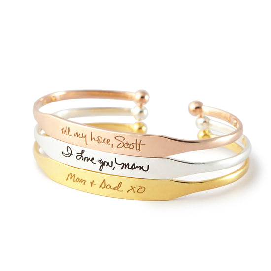 Pulsera Esclava con Escritura a Mano